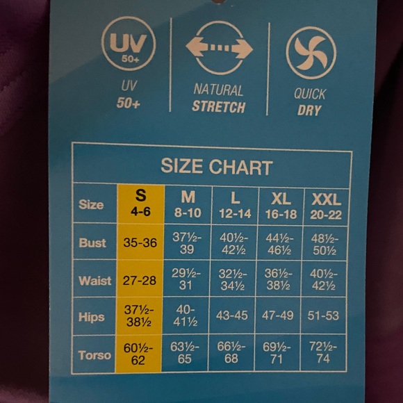 NWT Active Performance Swim-Tee. Sm. #0291. Blue - Picture 2 of 7